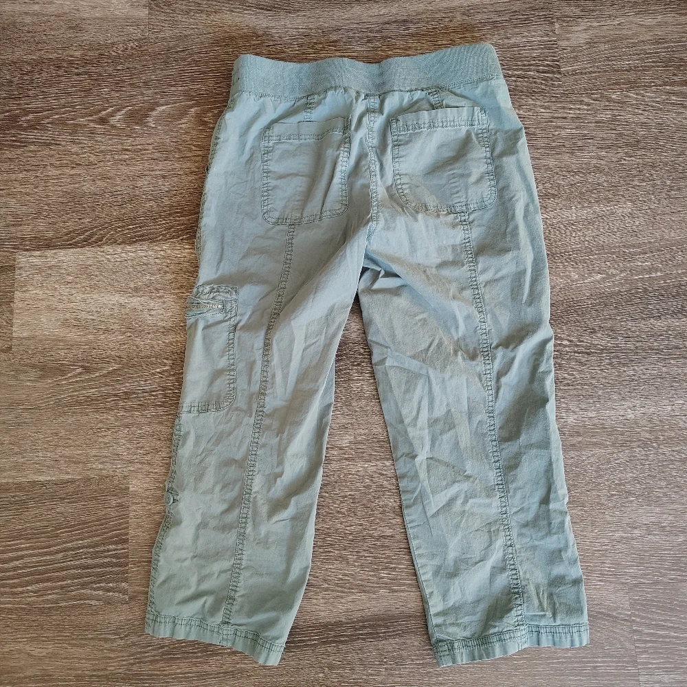 Intro. Love The Fit Capri Green 4p Petite Straight - Picture 4 of 5